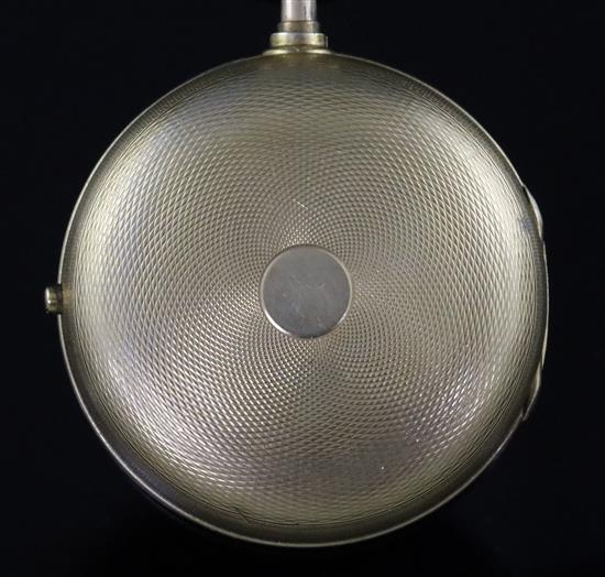 M & T Dutton, London, a George III gold engine-turned pierced pair-cased pocket watch, No. 1516, with repeating movement
